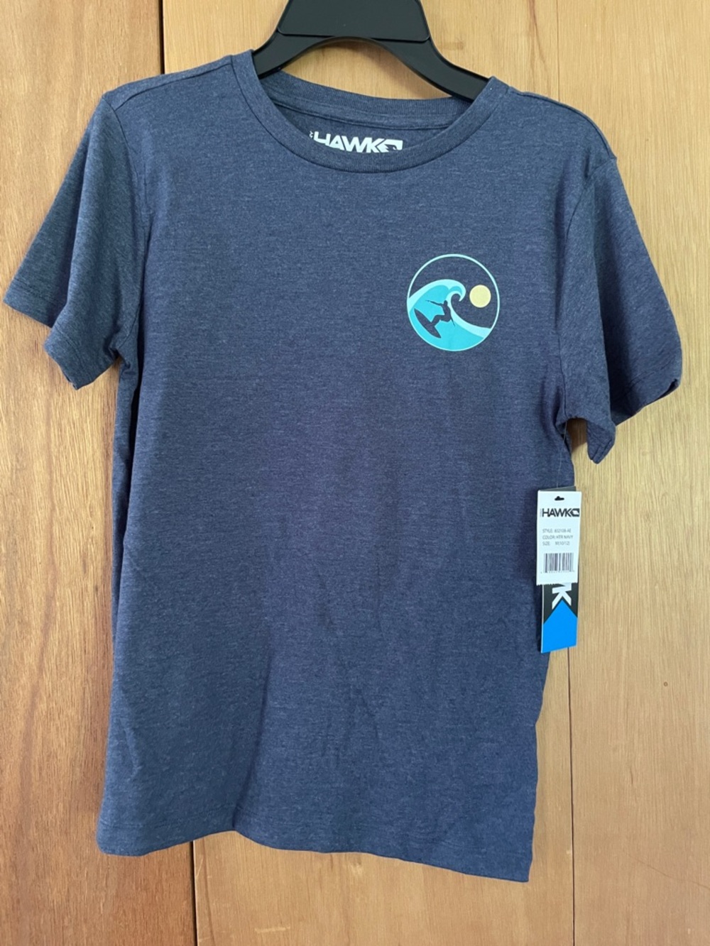 Tony Hawk Navy Tee with Blue and Yellow Surf Emblem